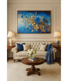 Quadro Decorativo Borboleta Dourada